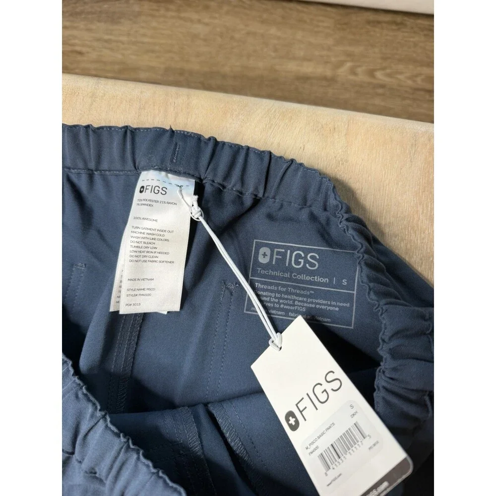 Figs NWT Pisco Straight-Leg Scrub Pant in Dark Harbor Men's Size Small
